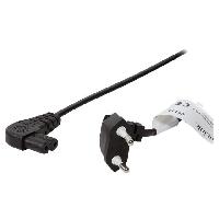 Connectique - Alimentation Cable- CEE 7-16 -C- prise angulaire.IEC C7 femelle angulaire