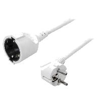Connectique - Alimentation Cable d'extension d'alimentation avec protection enfant blanc IP20 250V - 3m