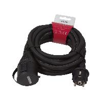 Connectique - Alimentation Cable d'extension d'alimentation exterieure noir IP44 250V-16A - 5m