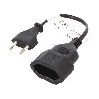 Connectique - Alimentation Cable d'extension d'alimentation Max 2.5A 0.2m - Noir