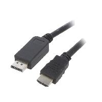 Connectique - Alimentation Cable DisplayPort 1.1 male HDMI 2.0 male 5m noir