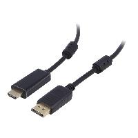 Connectique - Alimentation Cable DisplayPort 1.1a male HDMI 2.0 male 1.8m noir Connectique - Alimentation Cable DisplayPort 1.1a male HDMI 2.0 male 1.8m noir