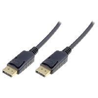 Connectique - Alimentation Cable DisplayPort 1.1a prise male des deux cotes 1m - Noir Connectique - Alimentation Cable DisplayPort 1.1a prise male des deux cotes 1m - Noir