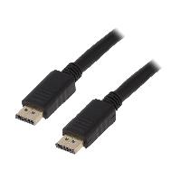 Connectique - Alimentation Cable DisplayPort 1.2 prise male des deux cotes 3D 4K UHD 10m - Noir