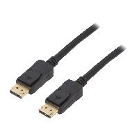 Connectique - Alimentation Cable DisplayPort 1.2 prise male des deux cotes 3D 4K UHD 15m - Noir