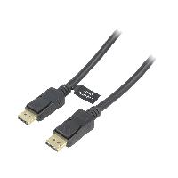 Connectique - Alimentation Cable DisplayPort 1.2 prise male des deux cotes 3D 4K UHD 20m - Noir