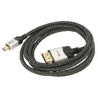 Connectique - Alimentation Cable DisplayPort 1.4 male des deux cotes 1.8m noir