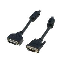 Connectique - Alimentation Cable dual link DVI-D-24-1- femelle DVI-D -24-1- prise male 2m - Noir