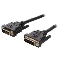 Connectique - Alimentation Cable dual link DVI-D -24-1- prise male des deux cotes 1m - Noir