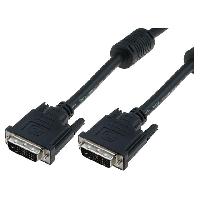 Connectique - Alimentation Cable dual link DVI-D -24-1- prise male des deux cotes 5m - noir