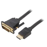 Connectique - Alimentation Cable DVI-D -18-1- prise male HDMI prise male Full HD 1.5m - Noir