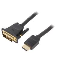 Connectique - Alimentation Cable DVI-D -18-1- prise male HDMI prise male Full HD 3m - Noir