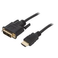 Connectique - Alimentation Cable DVI-D male HDMI male 1.8m noir