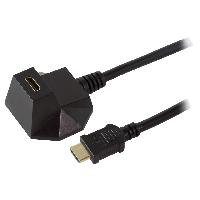 Connectique - Alimentation Cable extension HDMI A male vers HDMI A femelle 4K HDTV 1.5m - Noir