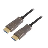 Connectique - Alimentation Cable HDCP 1.4.HDCP 2.2.HDMI 2.0.optique UHD 4K 15m - Noir
