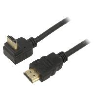 Connectique - Alimentation Cable HDCP 2.2 HDMI 2.0 male 270o 1m noir