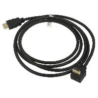 Connectique - Alimentation Cable HDCP 2.2 HDMI 2.0 male 270o 2m noir