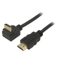 Connectique - Alimentation Cable HDCP 2.2 HDMI 2.0 male 270o 3m noir