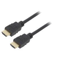 Connectique - Alimentation Cable HDCP 2.2 HDMI 2.0 male des deux cotes 2m - noir