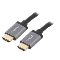 Connectique - Alimentation Cable HDCP HDMI 2.0 male des deux cotes 2m - Noir