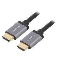 Connectique - Alimentation Cable HDCP HDMI 2.0 male des deux cotes 5m - Noir