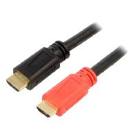 Connectique - Alimentation Cable HDMI 1.3 prise male des deux cotes avec amplificateur 20m - Noir