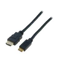 Connectique - Alimentation Cable HDMI 1.3 prise male mini HDMI prise male 2m - Noir