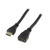 Connectique - Alimentation Cable HDMI 1.4 femelle HDMI prise male 2m - Noir