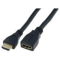 Connectique - Alimentation Cable HDMI 1.4 femelle HDMI prise male 3m - Noir