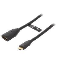 Connectique - Alimentation Cable HDMI 1.4 Femelle vers mini HDMI male 1m
