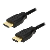 Connectique - Alimentation Cable HDMI 1.4 male des deux cotes 0.5m - Noir