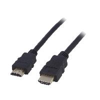 Connectique - Alimentation Cable HDMI 1.4 male des deux cotes 0.5m noir