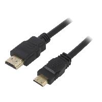 Connectique - Alimentation Cable HDMI 1.4 male mini HDMI male 1m noir