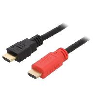Connectique - Alimentation Cable HDMI 1.4 prise male des deux cotes avec amplificateur 20m - Noir
