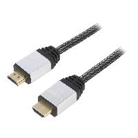 Connectique - Alimentation Cable HDMI 2.0 male des deux cotes 1.5m noir