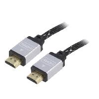 Connectique - Alimentation Cable HDMI 2.0 male des deux cotes 3m noir