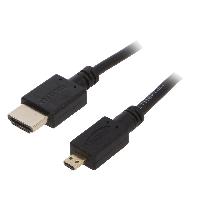 Connectique - Alimentation Cable HDMI 2.0 male micro HDMI male 1.8m noir