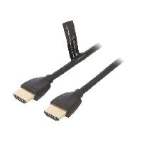 Connectique - Alimentation Cable HDMI 2.0 prise male des deux cotes UHD 4K 3D 0.5m - Noir