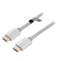 Connectique - Alimentation Cable HDMI 2.0 prise male des deux cotes UHD 4K 3D 1.5m - Noir