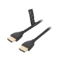Connectique - Alimentation Cable HDMI 2.0 prise male des deux cotes UHD 4K 3D 3m - Noir