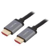 Connectique - Alimentation Cable HDMI 2.1 male des deux cotes 8K 4K 3D UHD - 2m - Noir