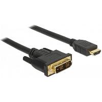 Connectique - Alimentation Cable HDMI DVI 3m contact or