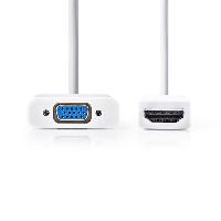 Connectique - Alimentation Cable HDMI VGA 0.2 m Blanc