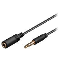 Connectique - Alimentation Cable Jack 3.5mm 3pin femelle vers Jack 3.5mm 3pin male 5m