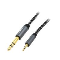 Connectique - Alimentation Cable Jack 3.5mm 3pin Male vers Jack 6.3mm Male 10m