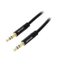 Connectique - Alimentation Cable Jack 3.5mm 3pin Male vers Male 1m noir