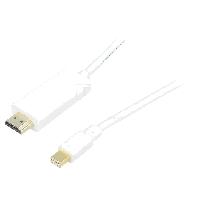 Connectique - Alimentation Cable mini DisplayPort 1.2 vers HDMI 3D 4K 5m - Blanc