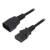 Connectique - Alimentation Cable rallonge C13 femelle vers C14 mal 1.8m 0.5mm2