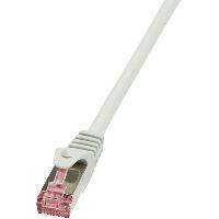 Connectique - Alimentation Cable reseau gris 3.00m SFTP Blinde RJ45 cat6