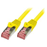 Connectique - Alimentation Cable reseau jaune 0.25m SFTP blinde RJ45 cat6